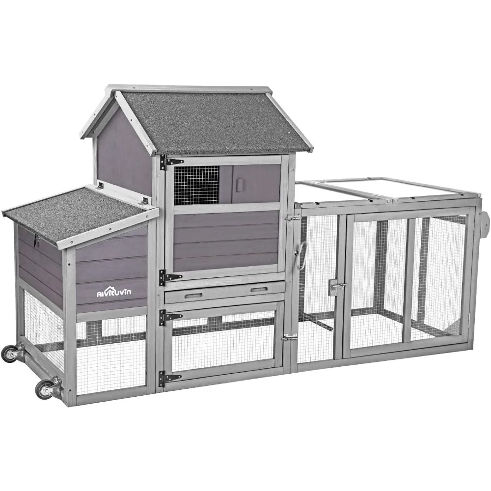 Chicken Coop Expandable Chicken House with Wheel Large Hen House Movable Poultry Cage, Easy Combination with Second Coop
Chicken Coop Expandable Chicken House with Wheel Large Hen House Movable Poultry Cage, Easy Combination with Second Coop