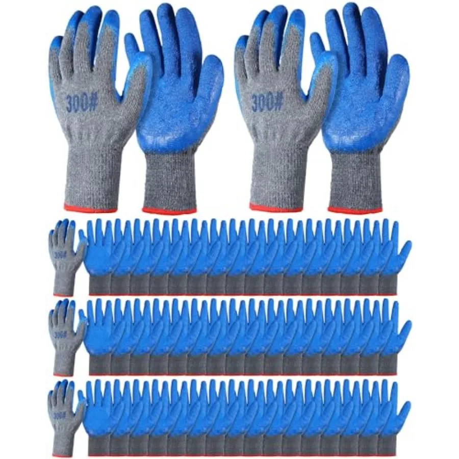 Pairs Large Rubber Latex Double Coated Gloves Blue Latex Rubber Hand Coated Safety Work Gloves for Construction Gardening for M
Pairs Large Rubber Latex Double Coated Gloves Blue Latex Rubber Hand Coated Safety Work Gloves for Construction Gardening for M