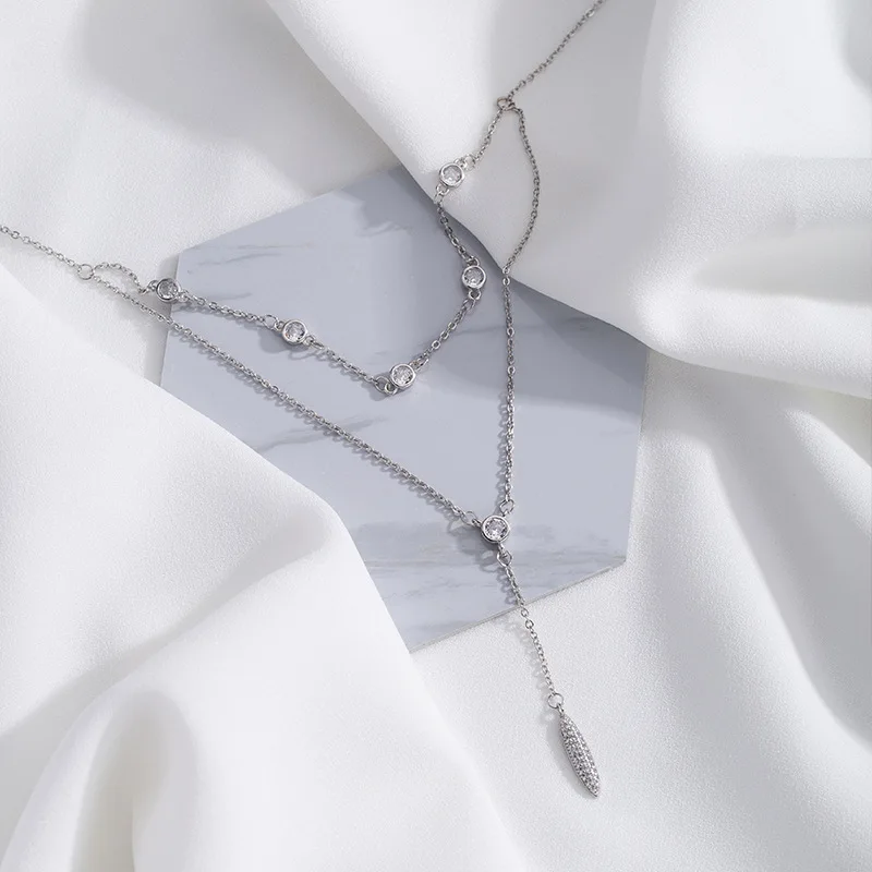 New 925 Sterling Silver Long Necklace Simple Geometric Shape Pendant Necklace Birthday Gift for Women Exquisite Jewelry
New 925 Sterling Silver Long Necklace Simple Geometric Shape Pendant Necklace Birthday Gift for Women Exquisite Jewelry