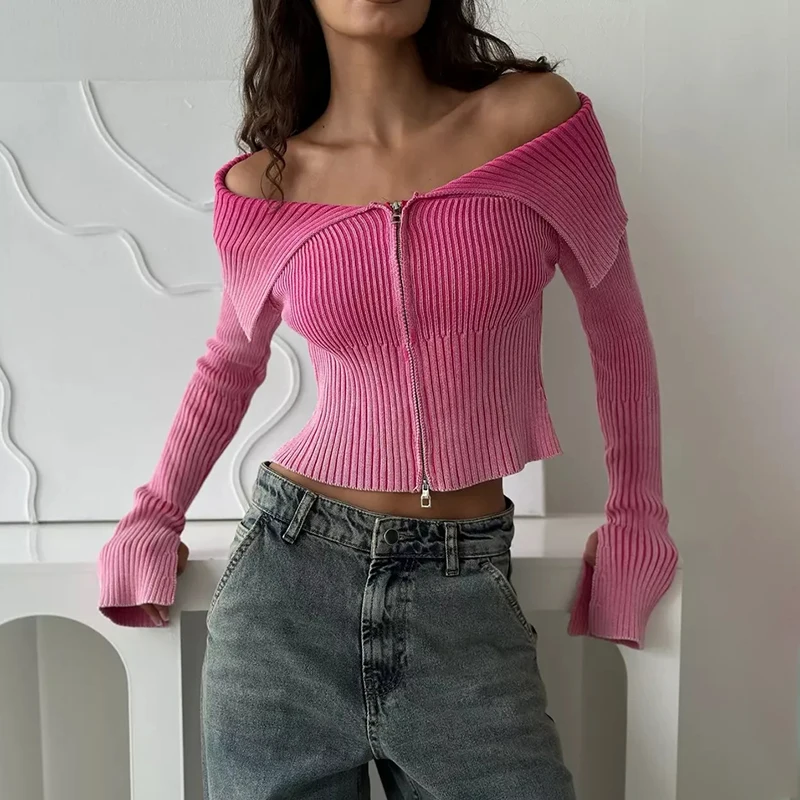 Tornova One Shoulder Zipper Knitted Cardigan Women Long Sleeve Lapel Sexy Slim Sweater Outwear Fashion 2026 New Lady Knitwear
Tornova One Shoulder Zipper Knitted Cardigan Women Long Sleeve Lapel Sexy Slim Sweater Outwear Fashion 2026 New Lady Knitwear