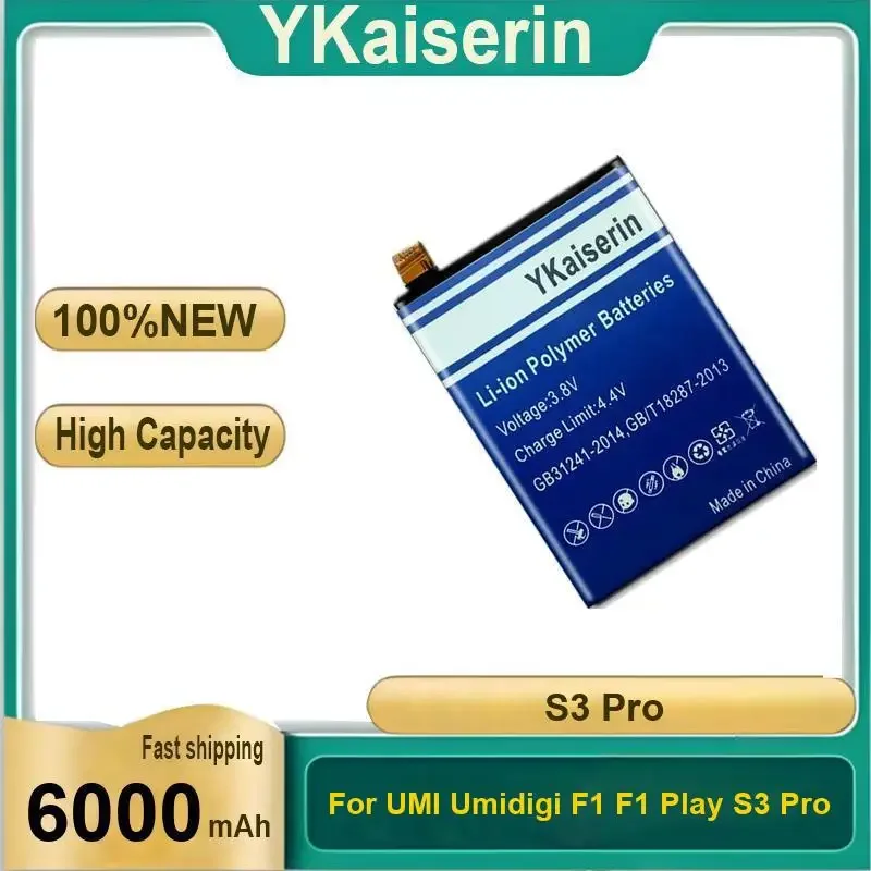 YKaiserin S 3 Pro 6000 мАч Аккумулятор для UMI Umidigi F1 / F1 Play / S3 Pro S3Pro F1Play Сменный аккумулятор для мобильного телефона Гарантия
YKaiserin S 3 Pro 6000 мАч Аккумулятор для UMI Umidigi F1 / F1 Play / S3 Pro S3Pro F1Play Сменный аккумулятор для мобильного телефона Гарантия