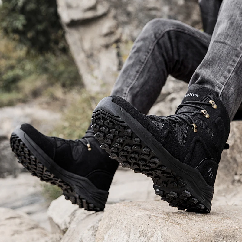 Men High Top Hiking shoes Breathable Ankle Support Non Slip Rubber sole Wear Resistant Mountain Trekking Outdoor Walking Shoes
Men High Top Hiking shoes Breathable Ankle Support Non Slip Rubber sole Wear Resistant Mountain Trekking Outdoor Walking Shoes