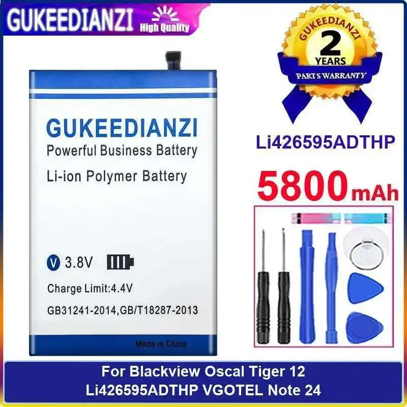 High Capacity For Blackview Oscal Tiger 12 Li426595adthp Vgotel Note 24 5800Mah Mobile Phone Battery
High Capacity For Blackview Oscal Tiger 12 Li426595adthp Vgotel Note 24 5800Mah Mobile Phone Battery