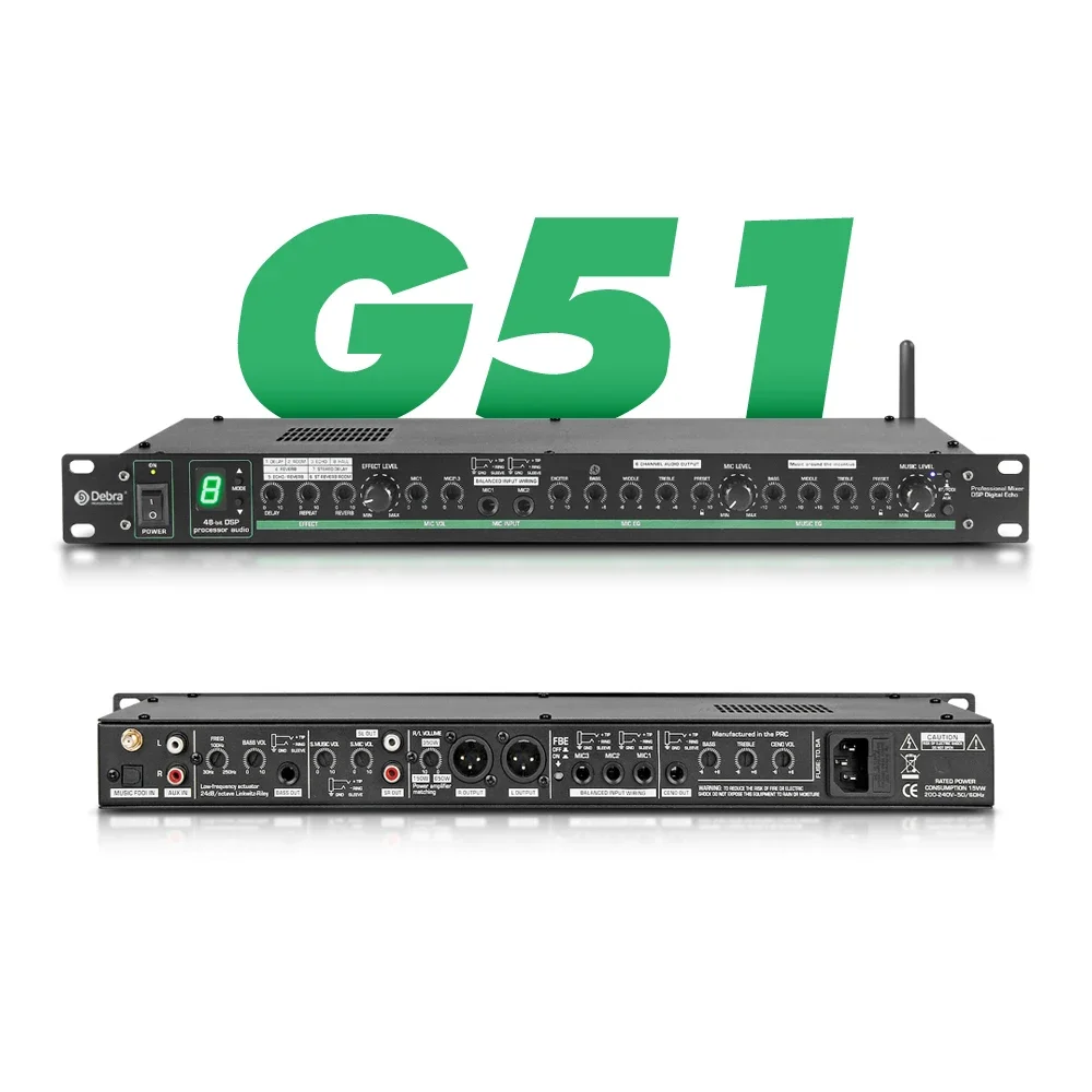 Improve Vocals!G51 Professional Pre-level Audio Processor Effector With BT5.0 Anti-howling Karaoke Microphone DSP Reverb
Improve Vocals!G51 Professional Pre-level Audio Processor Effector With BT5.0 Anti-howling Karaoke Microphone DSP Reverb