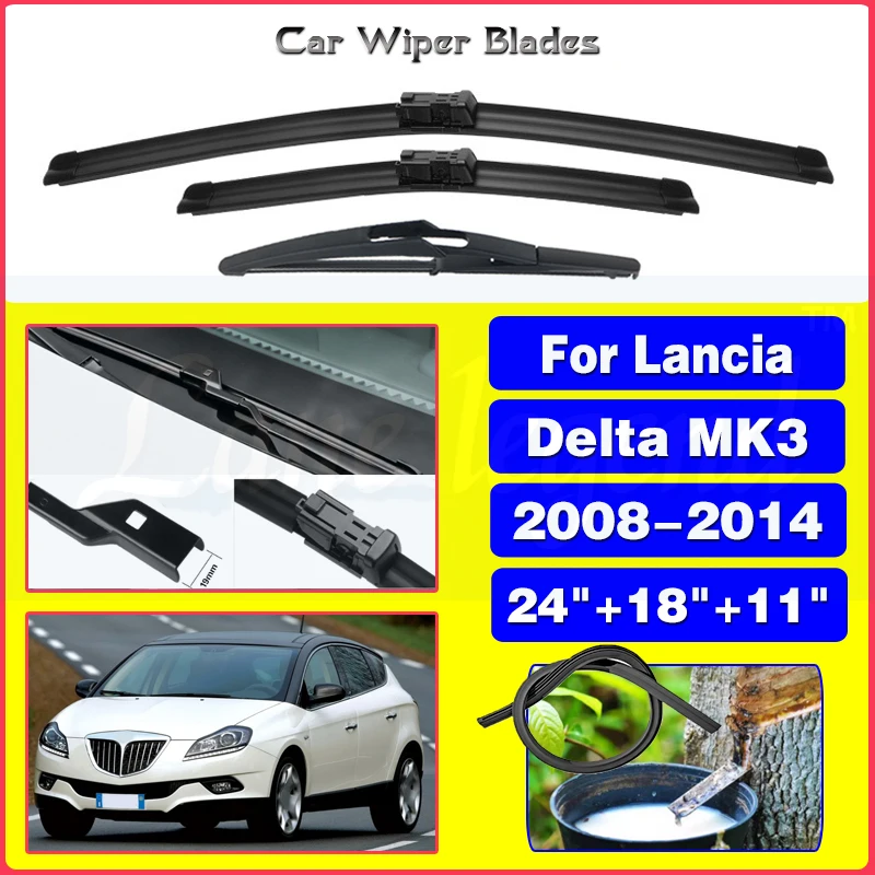 3PCS Car Wiper For Lancia Delta MK3 2008-2014 Front Rear Wiper Blade Windshield Windscreen Accessories 2011 2012 2013 24"18"11"
3PCS Car Wiper For Lancia Delta MK3 2008-2014 Front Rear Wiper Blade Windshield Windscreen Accessories 2011 2012 2013 24"18"11"