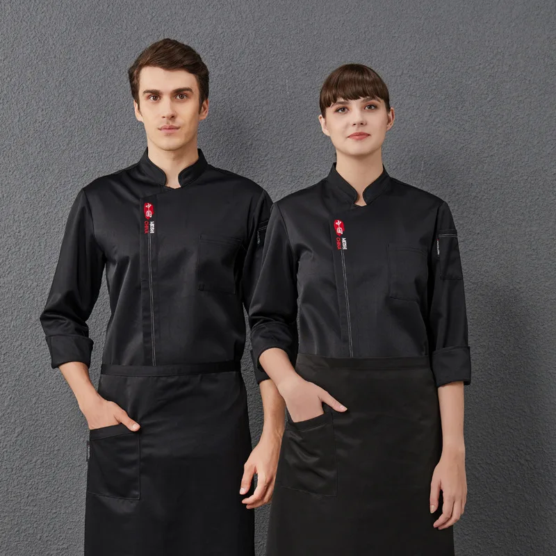 Overalls Long Sleeve Autumn and Winter Men's Dining Uniform Printing Embroidery Back Kitchen Chef Clothing Women
Overalls Long Sleeve Autumn and Winter Men's Dining Uniform Printing Embroidery Back Kitchen Chef Clothing Women