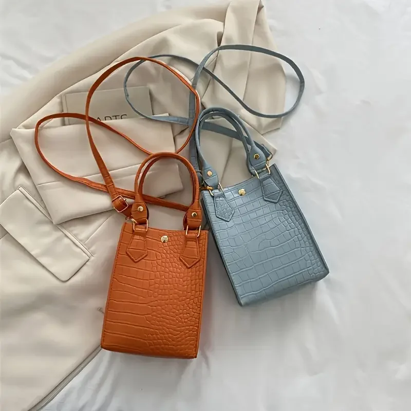 Women's Multicolor Faux Crocodile Embossed Handbag, One Shoulder Crossbody Bag
Women's Multicolor Faux Crocodile Embossed Handbag, One Shoulder Crossbody Bag