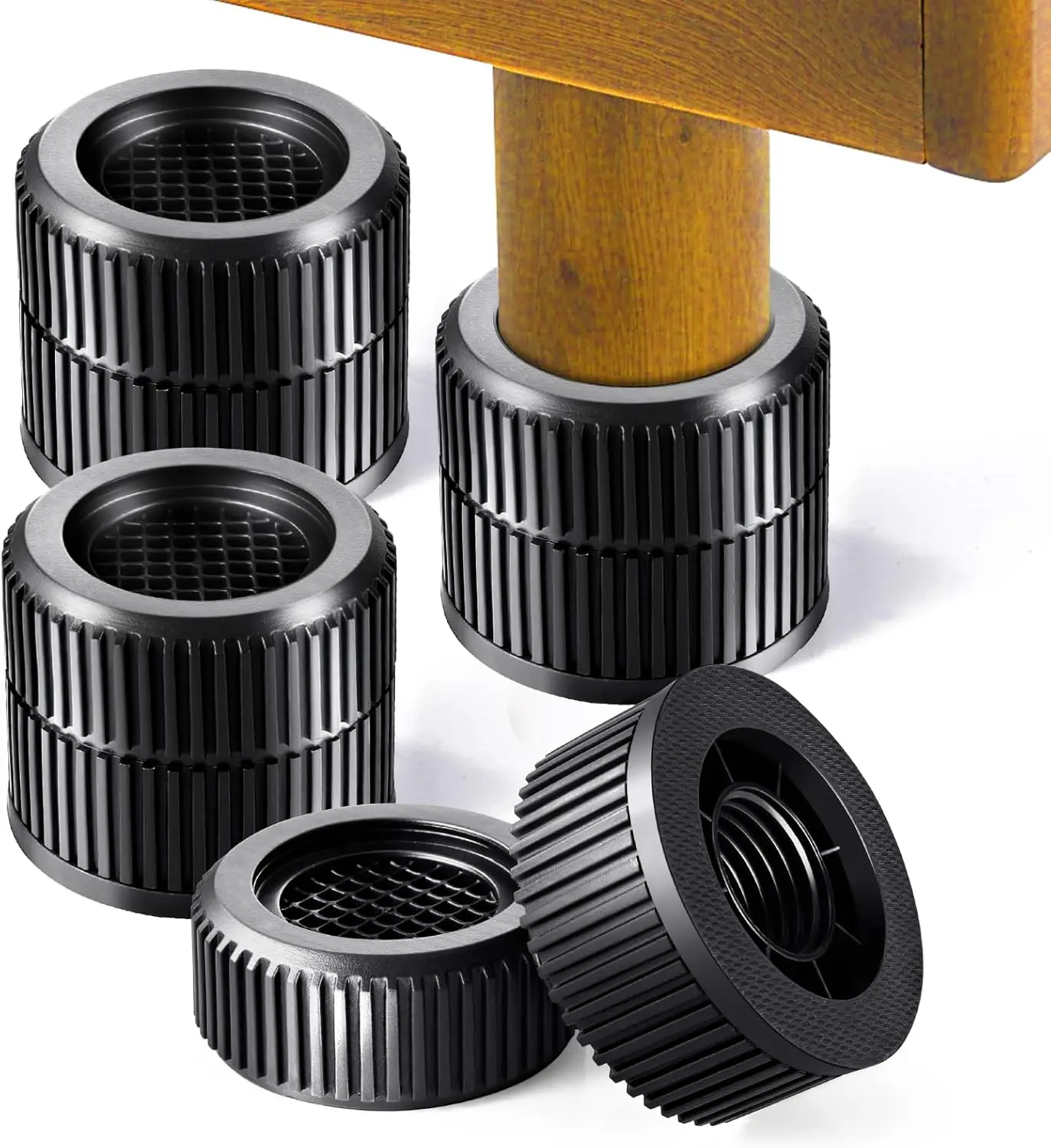 Круглые мебельные стойки, 4 упаковки, регулируемые удлинители для ножек стола, штабелируемые (высота 1,3-2,4), сверхпрочные противоскользящие стойки для кровати для дивана
Круглые мебельные стойки, 4 упаковки, регулируемые удлинители для ножек стола, штабелируемые (высота 1,3-2,4), сверхпрочные противоскользящие стойки для кровати для дивана