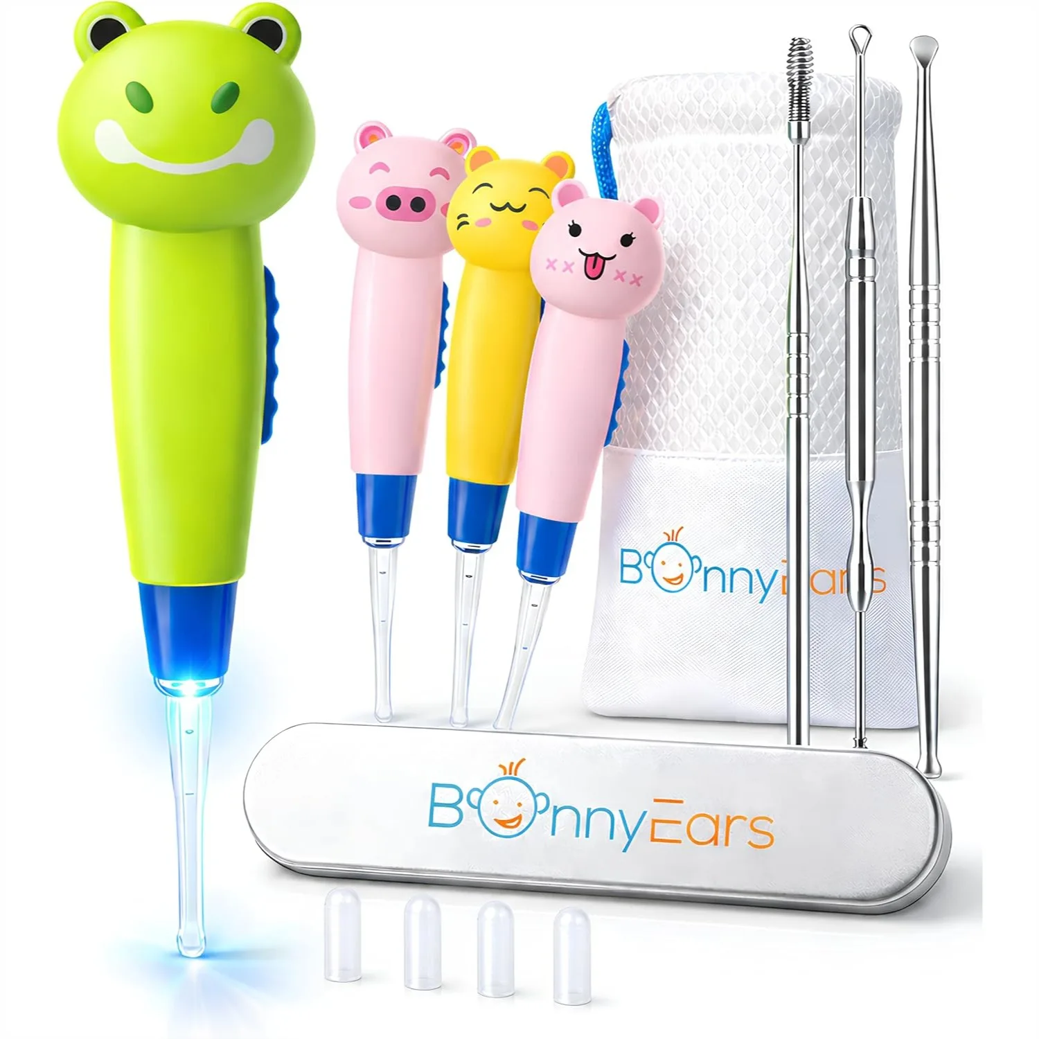 Ear Wax Removal Tool with LED Light for Kids Toddlers Infants Adults Stainless Steel Ear Picks Spoon Tweezers Cleaning Kit
Ear Wax Removal Tool with LED Light for Kids Toddlers Infants Adults Stainless Steel Ear Picks Spoon Tweezers Cleaning Kit