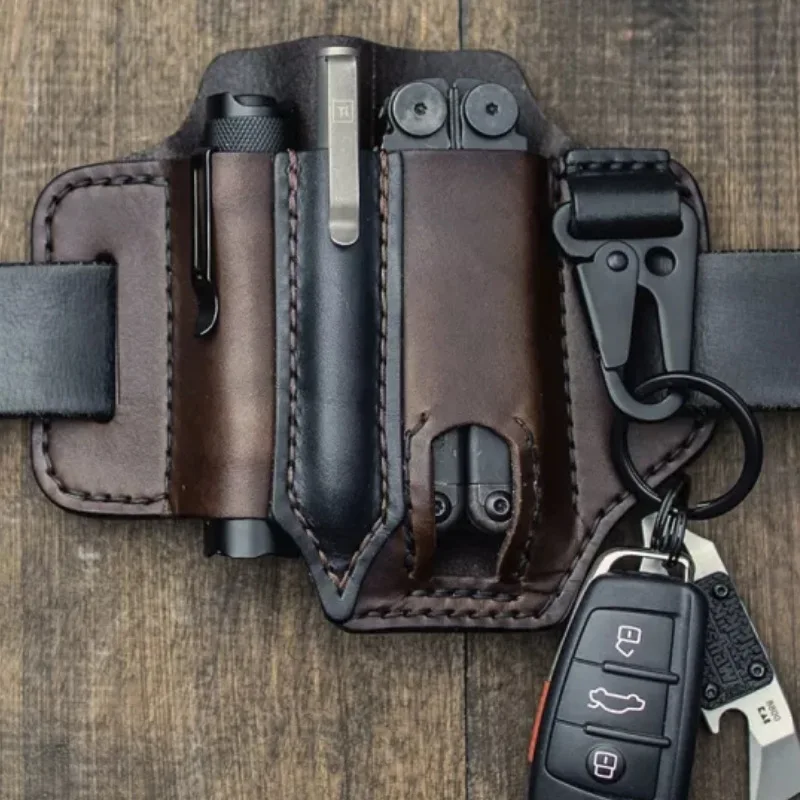 Genuine Leather Edc Tactical Multitool Sheath Flashlight Knife Sheath Waist Belt Carry Outdoor Everyday Carry Key Organizer
Genuine Leather Edc Tactical Multitool Sheath Flashlight Knife Sheath Waist Belt Carry Outdoor Everyday Carry Key Organizer