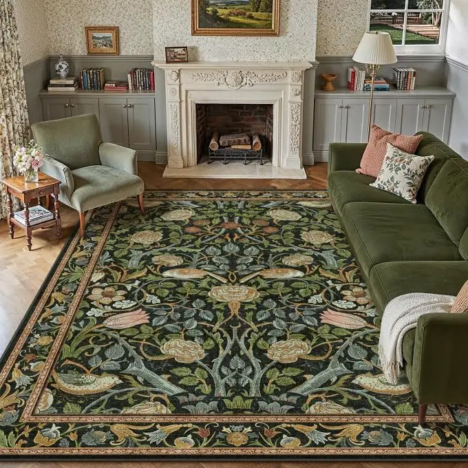 Floral 8x10 Area Rug Machine Washable Non-Slip Stain Resistant Low Pile Boho Accent Indoor Carpet for Living Room Bedroom
Floral 8x10 Area Rug Machine Washable Non-Slip Stain Resistant Low Pile Boho Accent Indoor Carpet for Living Room Bedroom
