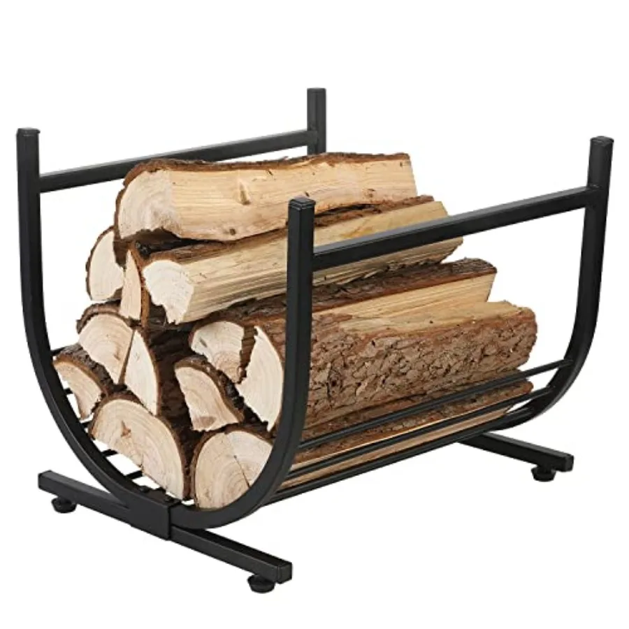 Industrial Firewood Rack - Matte Metal Freestanding U-Shape Log Holder - Compact Fireplace Storage Elevated Fire Wood Caddy
Industrial Firewood Rack - Matte Metal Freestanding U-Shape Log Holder - Compact Fireplace Storage Elevated Fire Wood Caddy