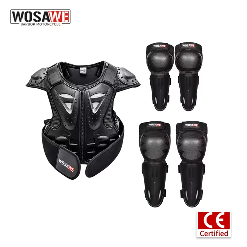 WOSAWE Kids Motocross waistcoat Motorcycle Chest Back shoulder Armor Child Protective gear Racing Drop resistant Body armour
WOSAWE Kids Motocross waistcoat Motorcycle Chest Back shoulder Armor Child Protective gear Racing Drop resistant Body armour