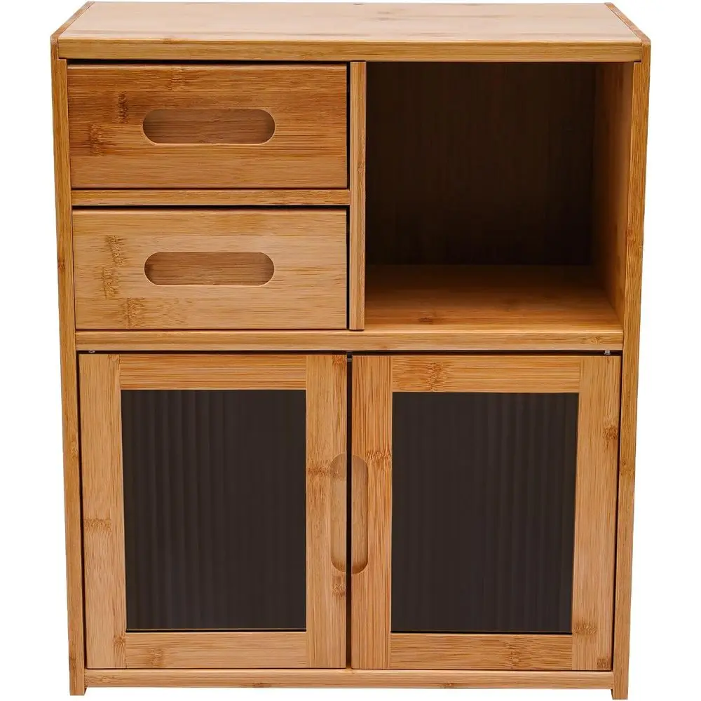 Bamboo Kitchen Pantry Cabinet, Bread Box or Countertop, 2-Der Storage Organizer with Open Shel, High Stability 22 lbs acity, Cou
Bamboo Kitchen Pantry Cabinet, Bread Box or Countertop, 2-Der Storage Organizer with Open Shel, High Stability 22 lbs acity, Cou