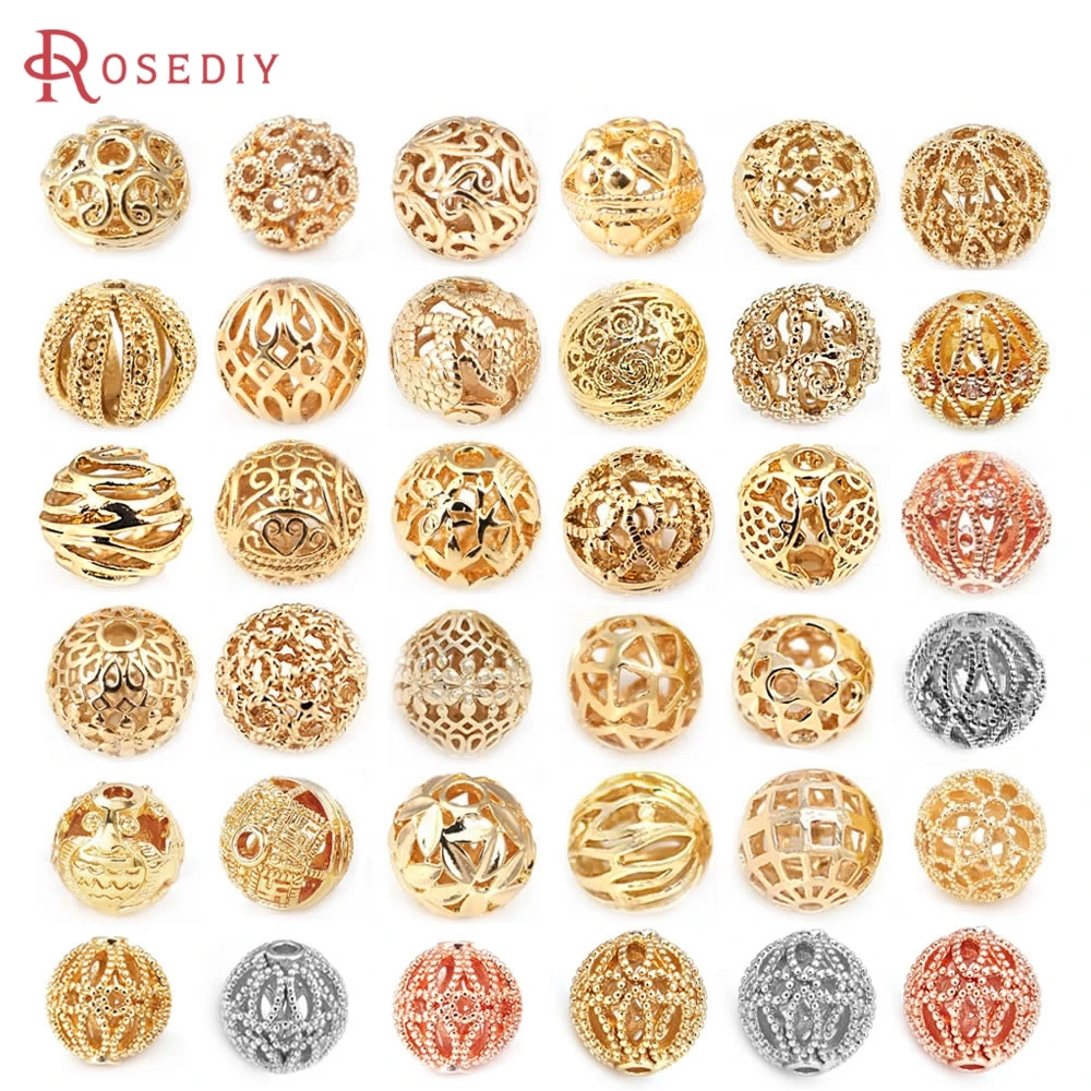 18K Gold Color Hollow with Flower Tree Leaf Round Ball Beads Bracelet Beads Jewelry Making Supplies Diy Findings Accessories
18K Gold Color Hollow with Flower Tree Leaf Round Ball Beads Bracelet Beads Jewelry Making Supplies Diy Findings Accessories