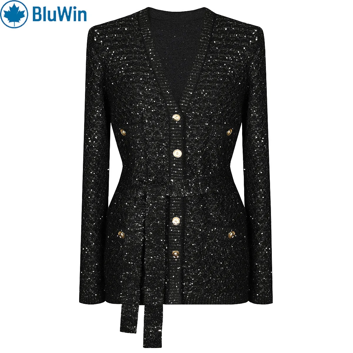 URBANCHIC Luxury Sequin Cardigan for Women 2025 Spring V-Neck Long Sleeve Knit Sweater Elegant Party Coat
URBANCHIC Luxury Sequin Cardigan for Women 2025 Spring V-Neck Long Sleeve Knit Sweater Elegant Party Coat