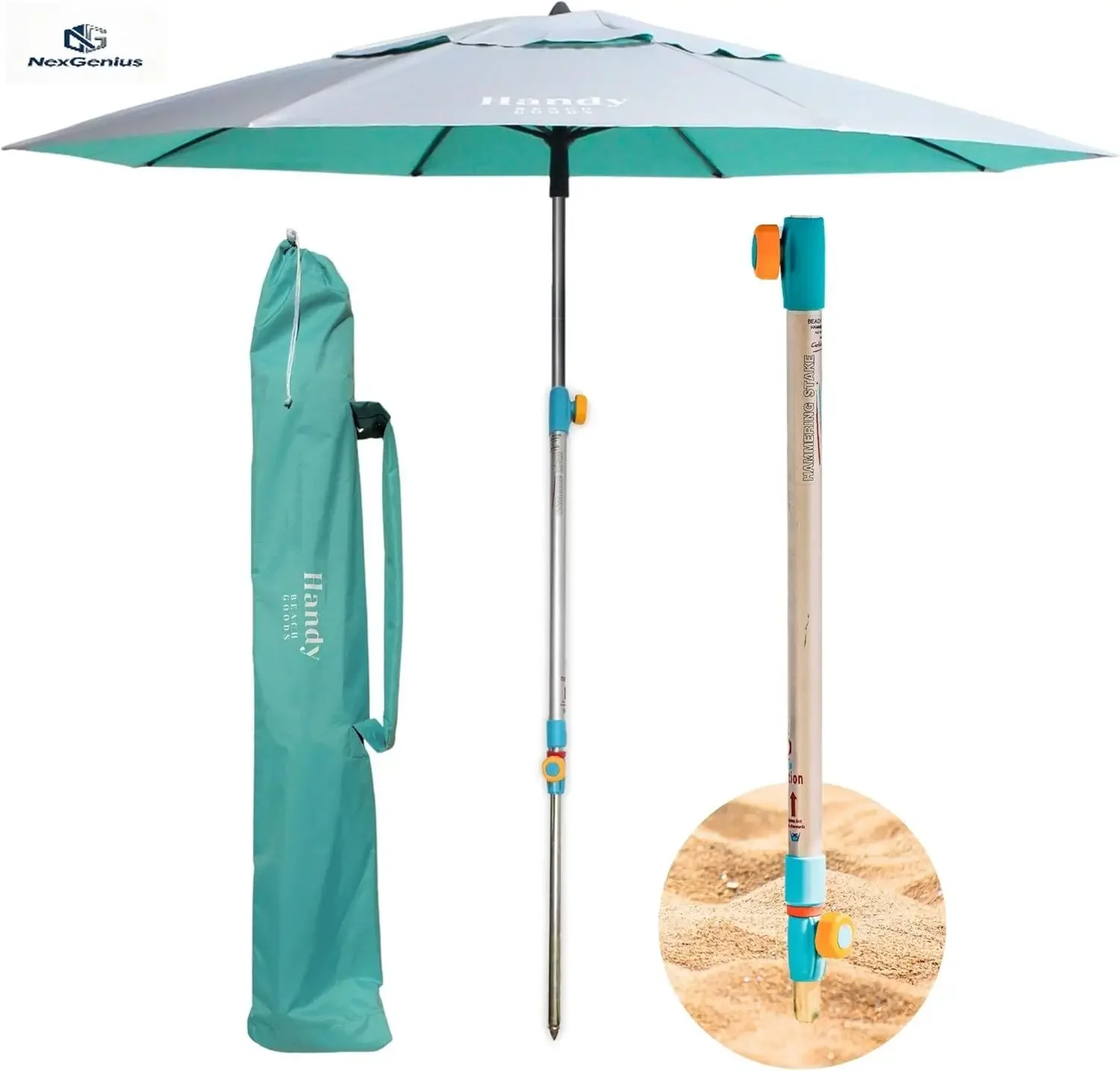 Beach Umbrella Anchor System 7ft Canopy Upf 55 10 Second Installation Wind Resistant Durable Lightweight Pocket Bag
Beach Umbrella Anchor System 7ft Canopy Upf 55 10 Second Installation Wind Resistant Durable Lightweight Pocket Bag