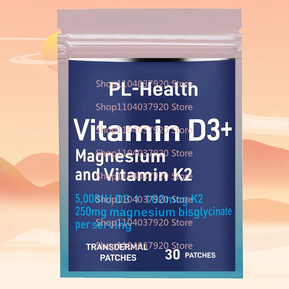 30 Patches Vitamin D3 + K2 + Magnesium Bisglycinate Transdermal Patches for Immune & Bone Support
30 Patches Vitamin D3 + K2 + Magnesium Bisglycinate Transdermal Patches for Immune & Bone Support