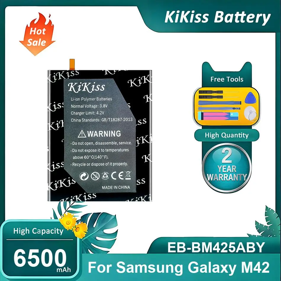 KiKiss Battery For Samsung Galaxy M42,EB-BM425ABY,6500mAh
KiKiss Battery For Samsung Galaxy M42,EB-BM425ABY,6500mAh