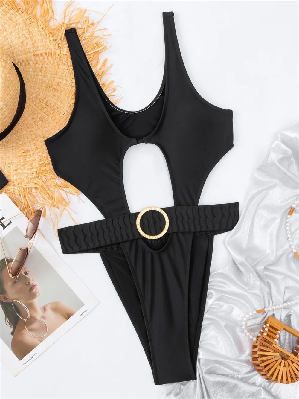 Купальник с высоким вырезом, бикини со стразами, черный купальник, женский пляжный купальный костюм, наряды для отпуска, комплект бикини 
Купальник с высоким вырезом, бикини со стразами, черный купальник, женский пляжный купальный костюм, наряды для отпуска, комплект бикини