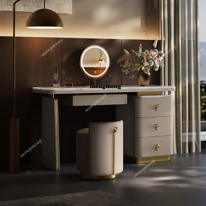 Light luxury marble dressing table, chest, integrated makeup table, bedroom, minimalist storage dresser
Light luxury marble dressing table, chest, integrated makeup table, bedroom, minimalist storage dresser