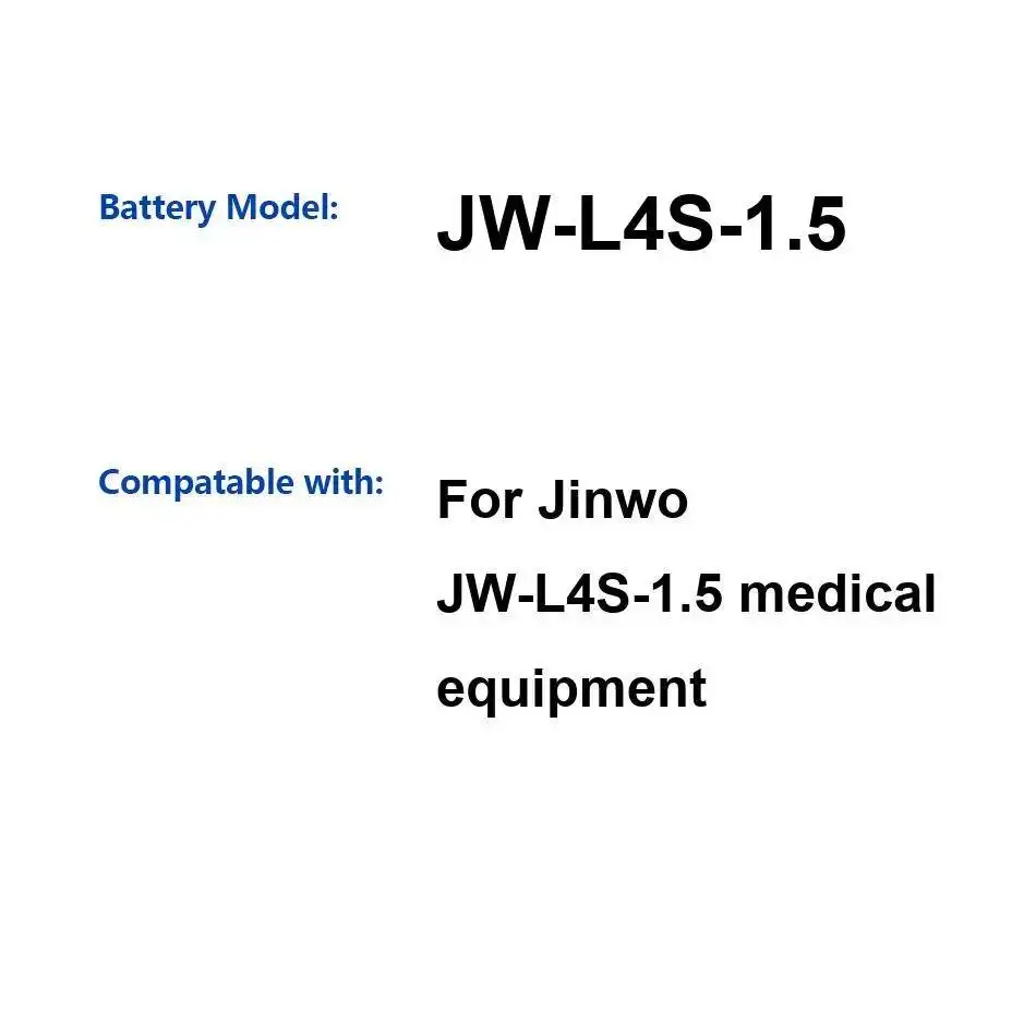 Аккумулятор для медицинского оборудования Jinwo JW-L4S-1.5, 1500 мАч, надежная замена, увеличенный срок службы
Аккумулятор для медицинского оборудования Jinwo JW-L4S-1.5, 1500 мАч, надежная замена, увеличенный срок службы