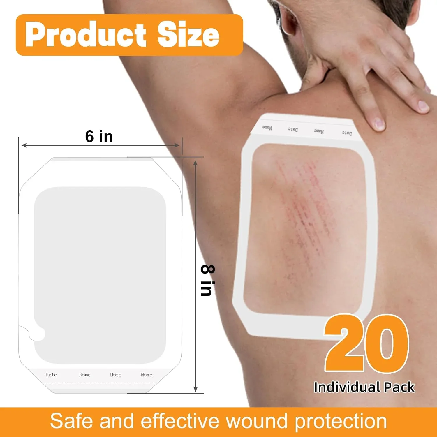 Carbou Transparent Film Dressing 6'' x 8'', 20 Packs Waterproof Wound Bandage Adhesive Patches, Tattoo Aftercare Bandage
Carbou Transparent Film Dressing 6'' x 8'', 20 Packs Waterproof Wound Bandage Adhesive Patches, Tattoo Aftercare Bandage