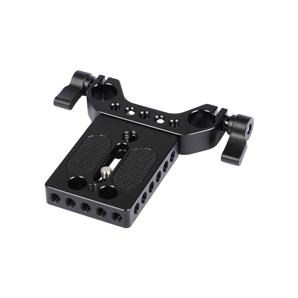SZRIG Camera Baseplate with 1/4" Threads & 15mm Rod Clamp for Camera Shoulder Rig Railblock for Sony Canon Nikon
SZRIG Camera Baseplate with 1/4" Threads & 15mm Rod Clamp for Camera Shoulder Rig Railblock for Sony Canon Nikon