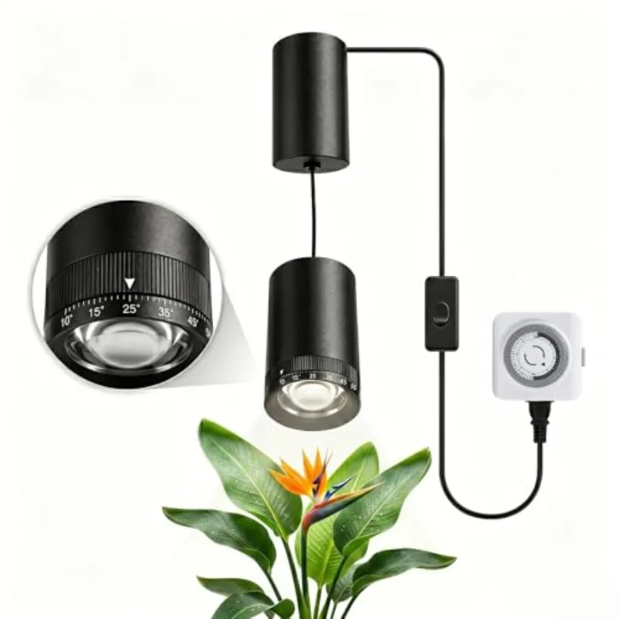 Retractable Hanging Grow Light Adjustable Beam 10-55 35W Full Spectrum LED Plant Light with Timer CRI 98+ Pendant Lamp for Mons
Retractable Hanging Grow Light Adjustable Beam 10-55 35W Full Spectrum LED Plant Light with Timer CRI 98+ Pendant Lamp for Mons