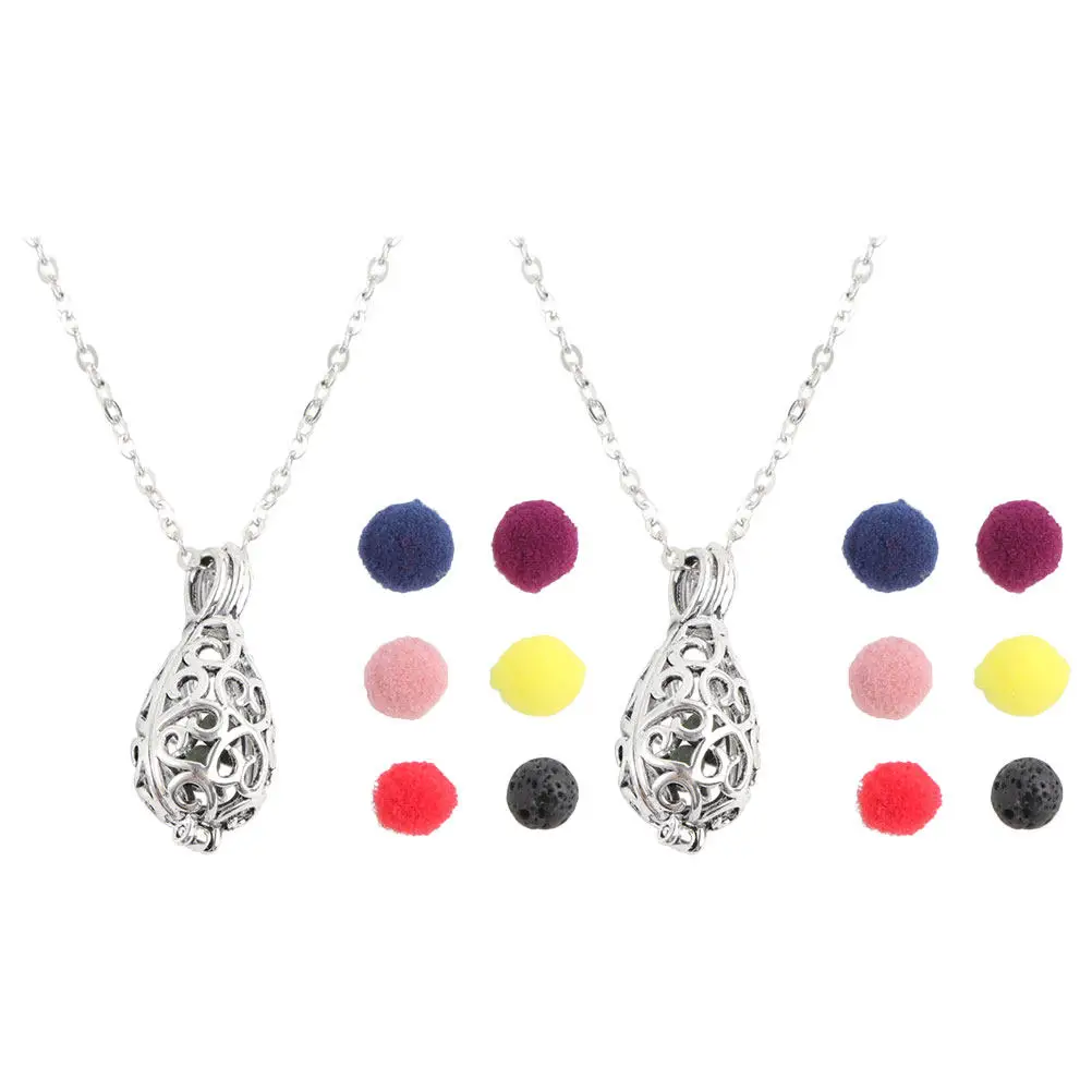 2Sets Essential Oil Diffuser Necklace Hollow Ball Pendant Aromatherapy Jewelry Women Volcanic Stone Design Comfortable
2Sets Essential Oil Diffuser Necklace Hollow Ball Pendant Aromatherapy Jewelry Women Volcanic Stone Design Comfortable