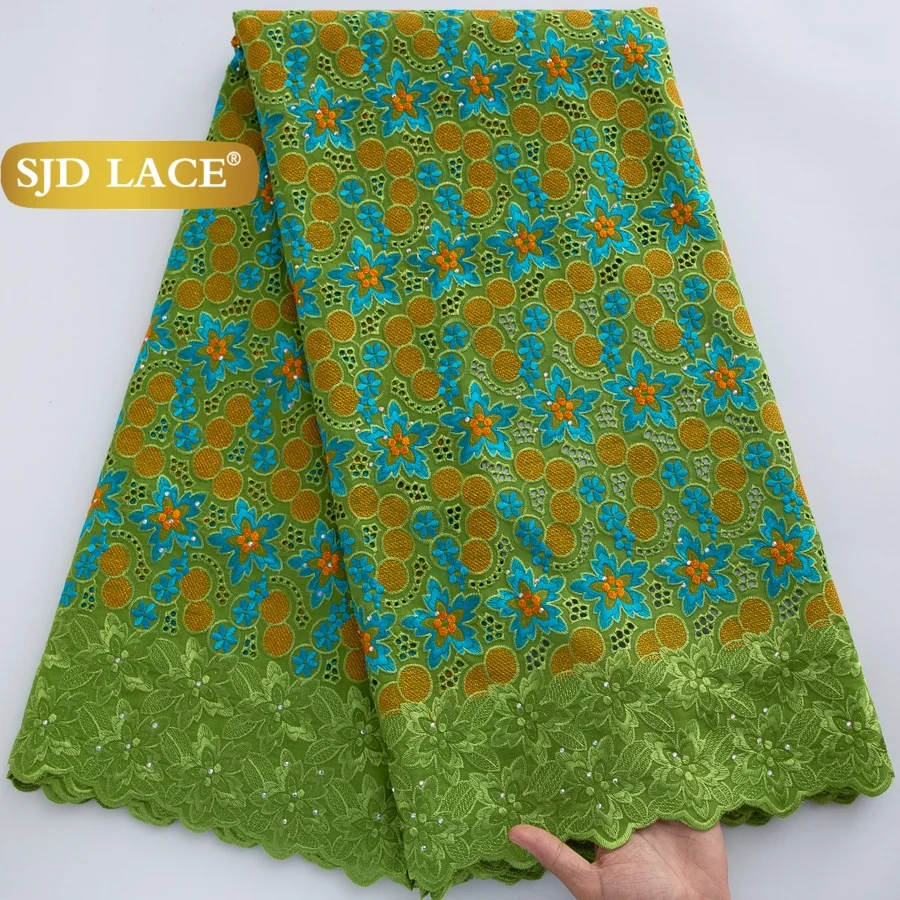 SJD LACE Swiss Voile Lace Nigerian Cotton Lace Fabrics 2026 High Quality African Stones Lace for Women Party Wedding Dress 4849
SJD LACE Swiss Voile Lace Nigerian Cotton Lace Fabrics 2026 High Quality African Stones Lace for Women Party Wedding Dress 4849