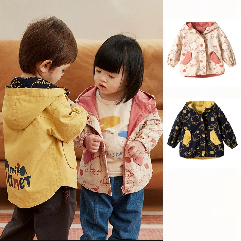 Children's Jacket 2025 Autumn/Winter New Printed Fashion Double sided Wear Boys' Windproof Jacket Pure Cotton Warm Girls' Jacket
Children's Jacket 2025 Autumn/Winter New Printed Fashion Double sided Wear Boys' Windproof Jacket Pure Cotton Warm Girls' Jacket