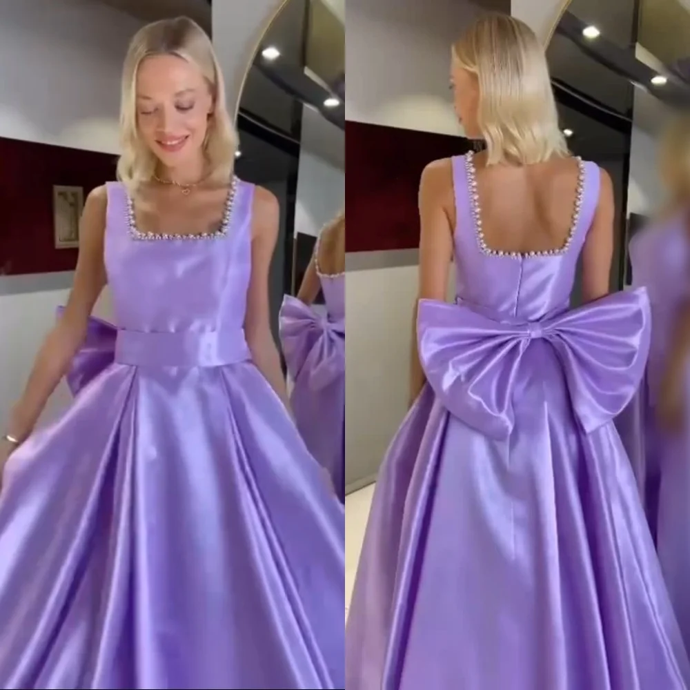 Customized Charmeuse Bow Beading Pocket Square Neck A-line Long Dresses Bespoke Occasion Elegant Simple High Quality
Customized Charmeuse Bow Beading Pocket Square Neck A-line Long Dresses Bespoke Occasion Elegant Simple High Quality