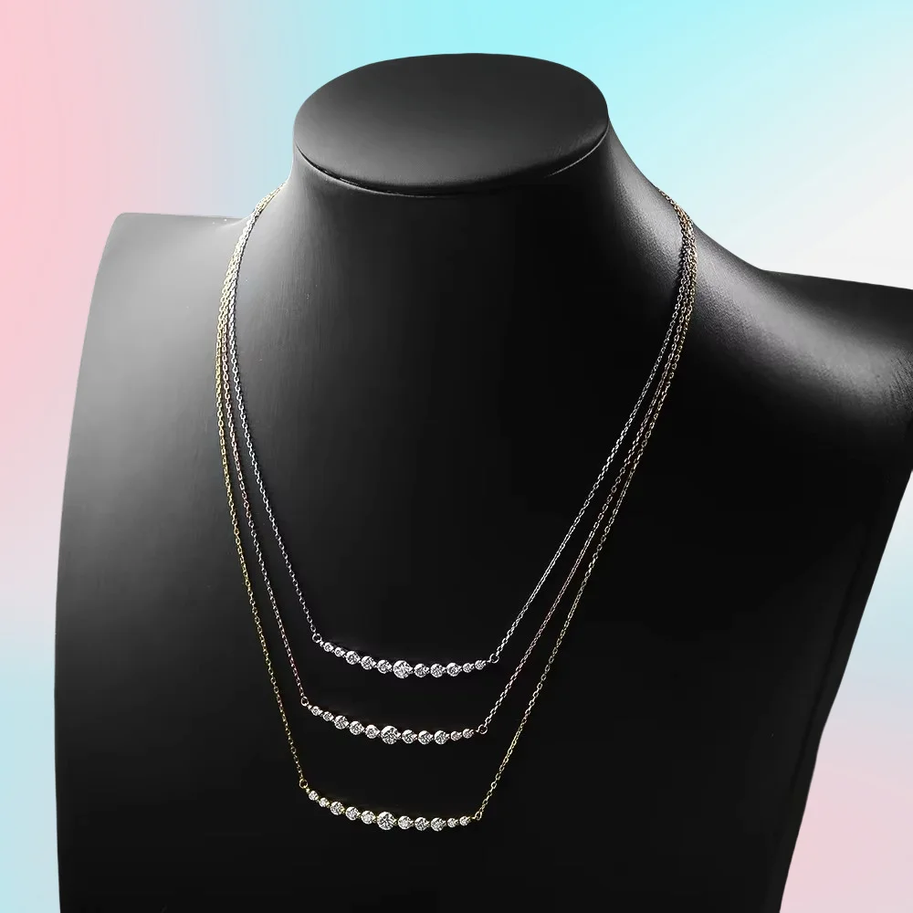 New 1.1cttw 100% Full Moissanite Necklace Pendant For Women S925 Silver Lab Diamond Neck Chain Sparkling Wedding Fine Jewelry
New 1.1cttw 100% Full Moissanite Necklace Pendant For Women S925 Silver Lab Diamond Neck Chain Sparkling Wedding Fine Jewelry