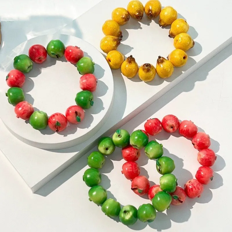Cute Summer Dopamine 3D Green Red Apple Bead Bracelet for Women Resin Fruit Bracelet Girls Handmade Jewelry Accessories Gift
Cute Summer Dopamine 3D Green Red Apple Bead Bracelet for Women Resin Fruit Bracelet Girls Handmade Jewelry Accessories Gift