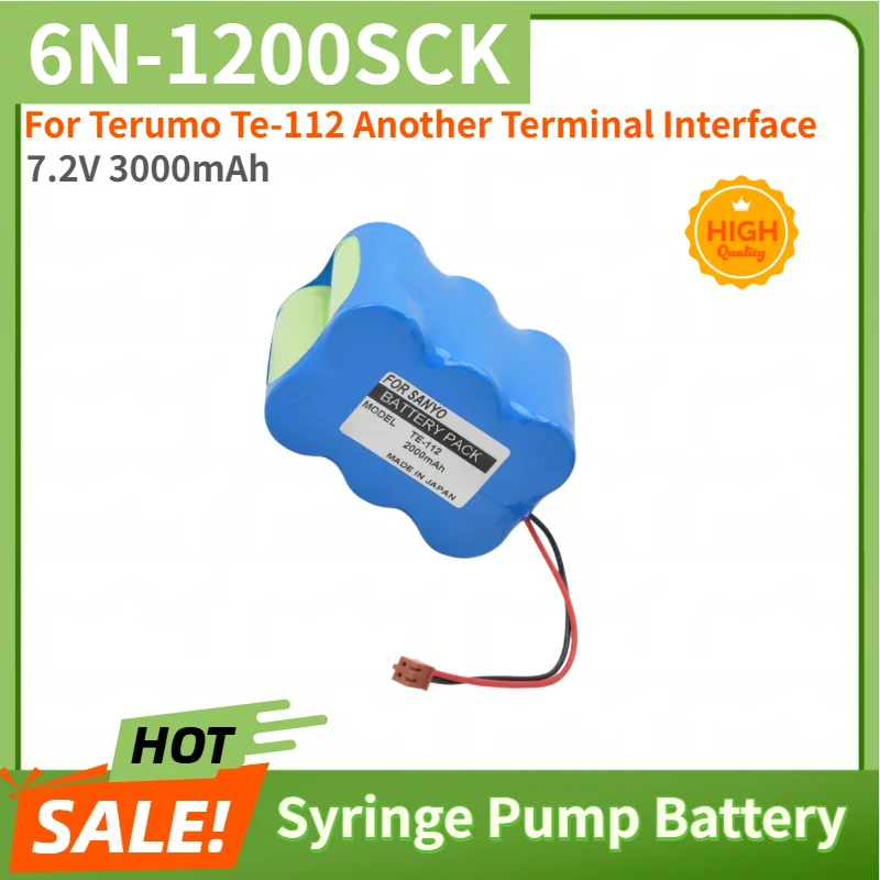 Brand New 7.2V 3000mAh Battery 6N-1200SCK for Terumo Te-112 Another Terminal Interface Syringe Pump Replacement Battery
Brand New 7.2V 3000mAh Battery 6N-1200SCK for Terumo Te-112 Another Terminal Interface Syringe Pump Replacement Battery