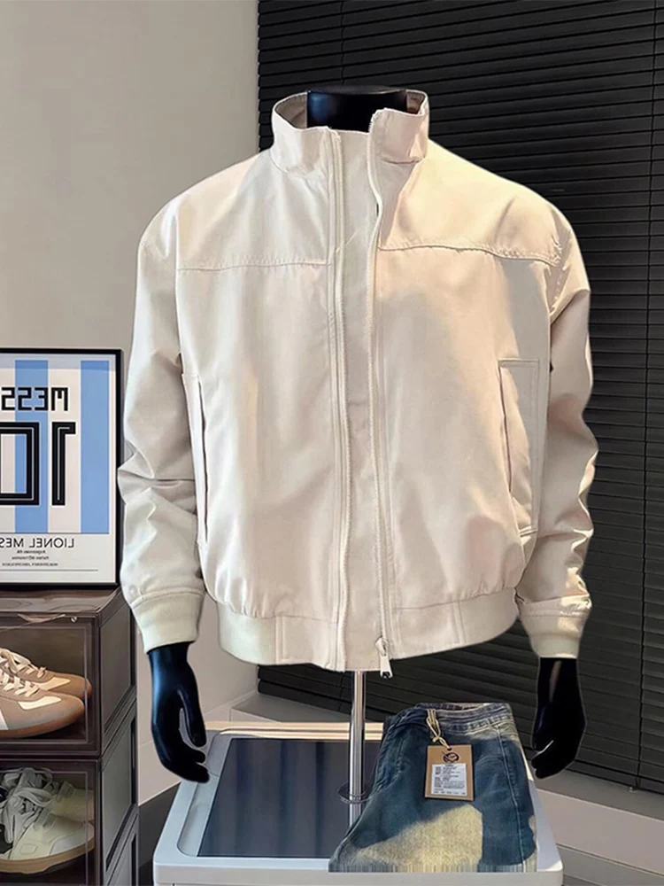 American Sle ort Stand Collar Jaet Men's Spring Autumn Baseball orm Cleanfit Outdoor Fce Lined Jaet
American Sle ort Stand Collar Jaet Men's Spring Autumn Baseball orm Cleanfit Outdoor Fce Lined Jaet