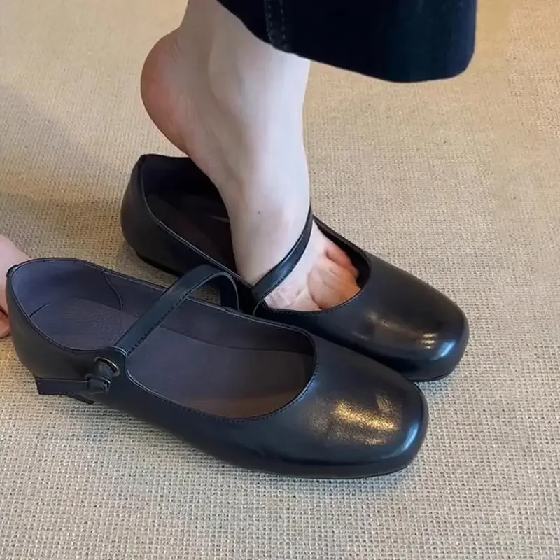 Flat Shoes Female Low PU Rubber Buckle Strap Low Flat Shoes Female PU Rubber Buckle
Flat Shoes Female Low PU Rubber Buckle Strap Low Flat Shoes Female PU Rubber Buckle