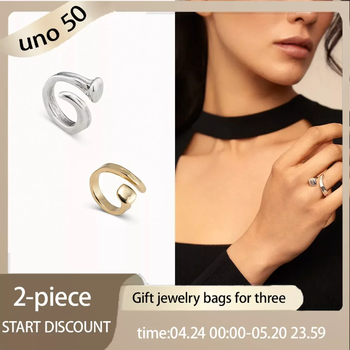 2024 Classic UNO DE 50 Fashion Light luxury Popular 925 Silver Ring for Women Jewelry
2024 Classic UNO DE 50 Fashion Light luxury Popular 925 Silver Ring for Women Jewelry