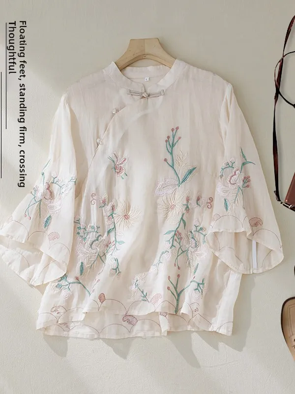 New Chinese Style Loose Women's Shirt Versatile Artistic Slimming High-End Feeling Top Breathable Comfortable Casual Summer S...
New Chinese Style Loose Women's Shirt Versatile Artistic Slimming High-End Feeling Top Breathable Comfortable Casual Summer S...