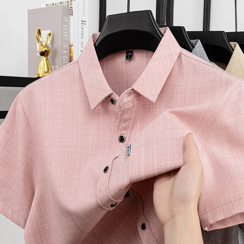 Men Short Sleeve Shirt Wrinkle Resistant Quick Dry Breathable Fabric Business Casual Daily Office Commute Wear Top
Men Short Sleeve Shirt Wrinkle Resistant Quick Dry Breathable Fabric Business Casual Daily Office Commute Wear Top