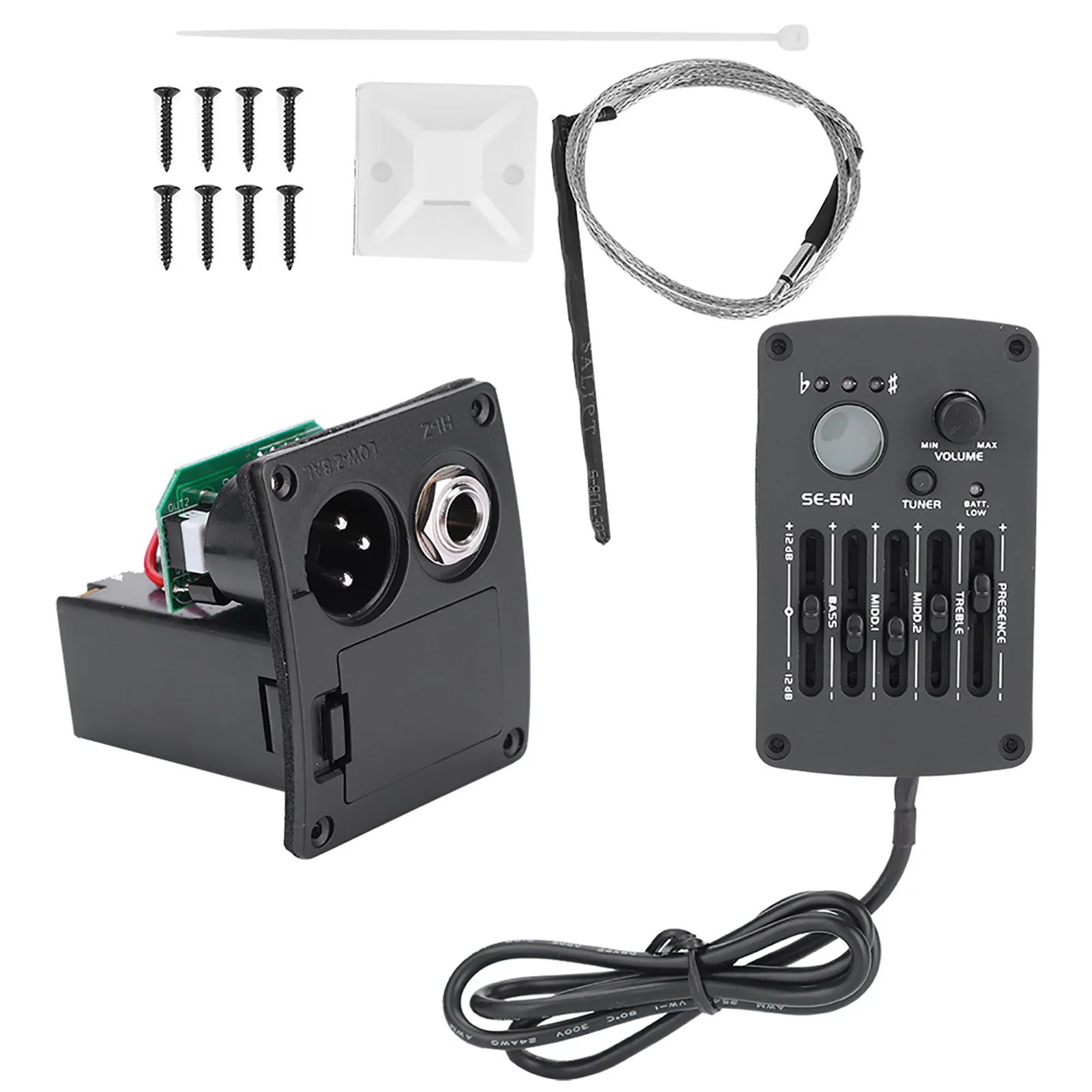 5 Band EQ SE‑5N 5 Band EQ Equalizer Pickup Tuner for Acoustic Guitar Musical Instrument Accessory Kit Guitar 5 Band Equalizer
5 Band EQ SE‑5N 5 Band EQ Equalizer Pickup Tuner for Acoustic Guitar Musical Instrument Accessory Kit Guitar 5 Band Equalizer