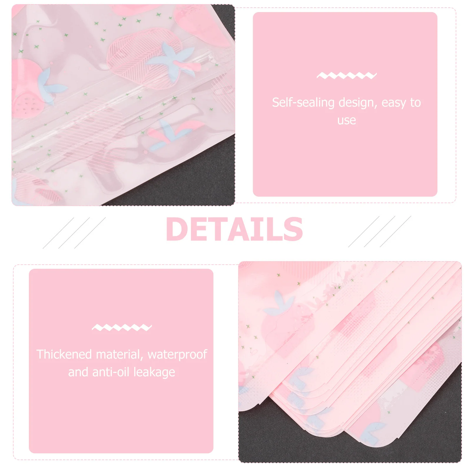 10Pcs Resealable Cookie Bags Cartoon Pattern Food Storage Bags Self-Sealing Snack Packaging Pouches Snack Bag Biscuit Bag
10Pcs Resealable Cookie Bags Cartoon Pattern Food Storage Bags Self-Sealing Snack Packaging Pouches Snack Bag Biscuit Bag