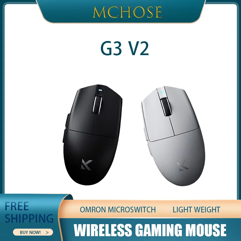 MCHOSE G3 V2 Wireless Gaming Mouse Bluetooth 5.0 800mAh Long Battery Life Lightweight 87g with Customizable Three Mode TopSpeed
MCHOSE G3 V2 Wireless Gaming Mouse Bluetooth 5.0 800mAh Long Battery Life Lightweight 87g with Customizable Three Mode TopSpeed