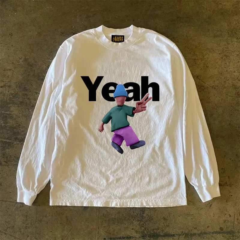Pure Cotton Long Sleeve T-Shirt 310g Heavyweight American Retro Oversize Street Style Versatile Miao Streetwear
Pure Cotton Long Sleeve T-Shirt 310g Heavyweight American Retro Oversize Street Style Versatile Miao Streetwear
