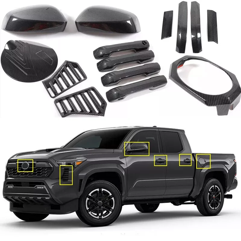 Комплект отделки внешней отделки из углеродного волокна для Toyota Tacoma 2024 + аксессуары для украшения автомобиля
Комплект отделки внешней отделки из углеродного волокна для Toyota Tacoma 2024 + аксессуары для украшения автомобиля