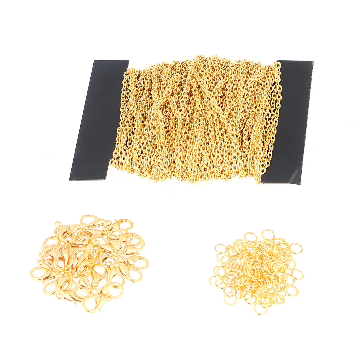 Набор для изготовления украшений: 12-метровая позолоченная железная цепочка, 100 разъемных колец, 30 застежек-карабинов для создания ожерелий и аксессуаров для рукоделия
Набор для изготовления украшений: 12-метровая позолоченная железная цепочка, 100 разъемных колец, 30 застежек-карабинов для создания ожерелий и аксессуаров для рукоделия