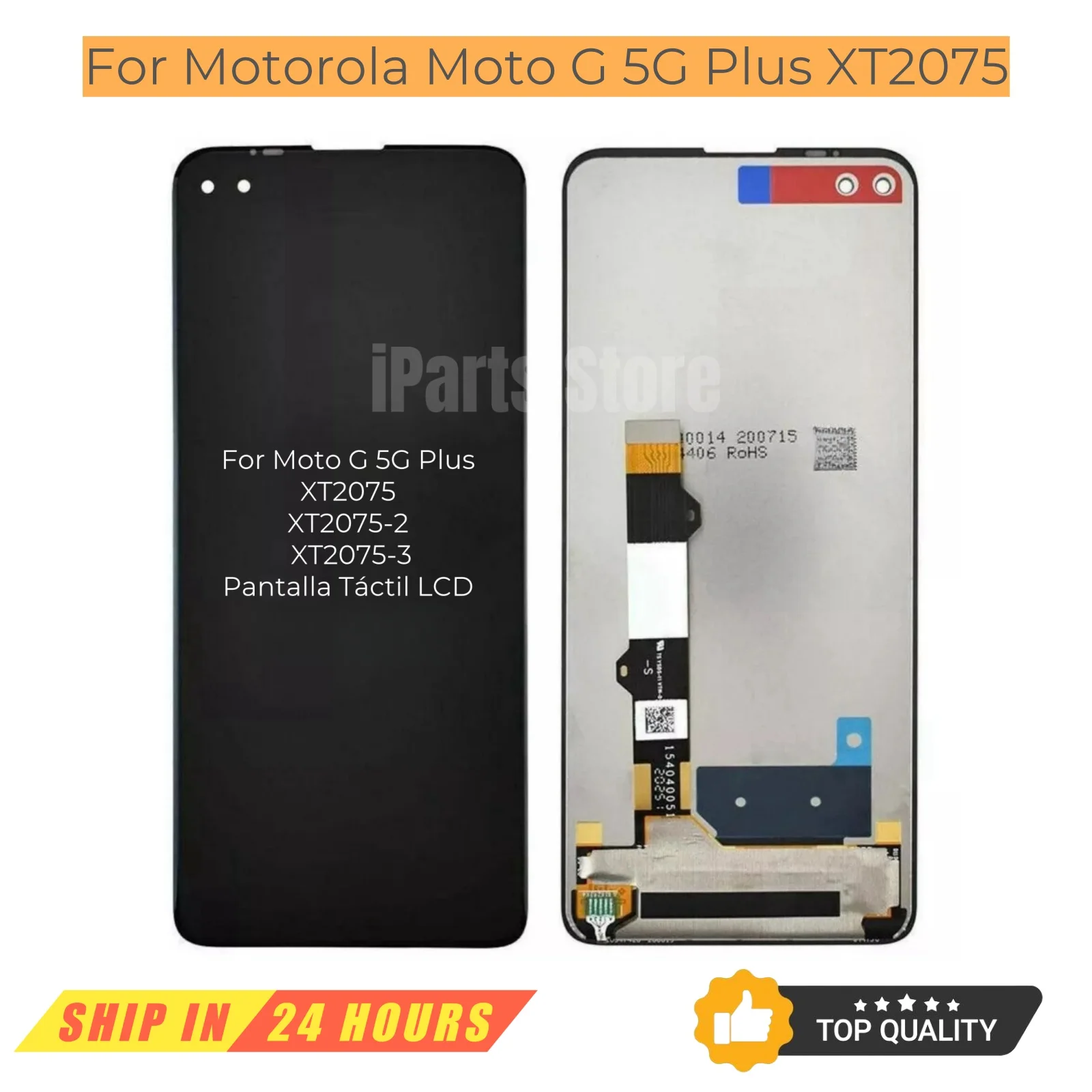 IPart-ЖК-дисплей с сенсорным экраном в сборе, замена для Motorola Moto G 5G Plus, XT2075, XT2075-2, XT2075-3, черный
IPart-ЖК-дисплей с сенсорным экраном в сборе, замена для Motorola Moto G 5G Plus, XT2075, XT2075-2, XT2075-3, черный