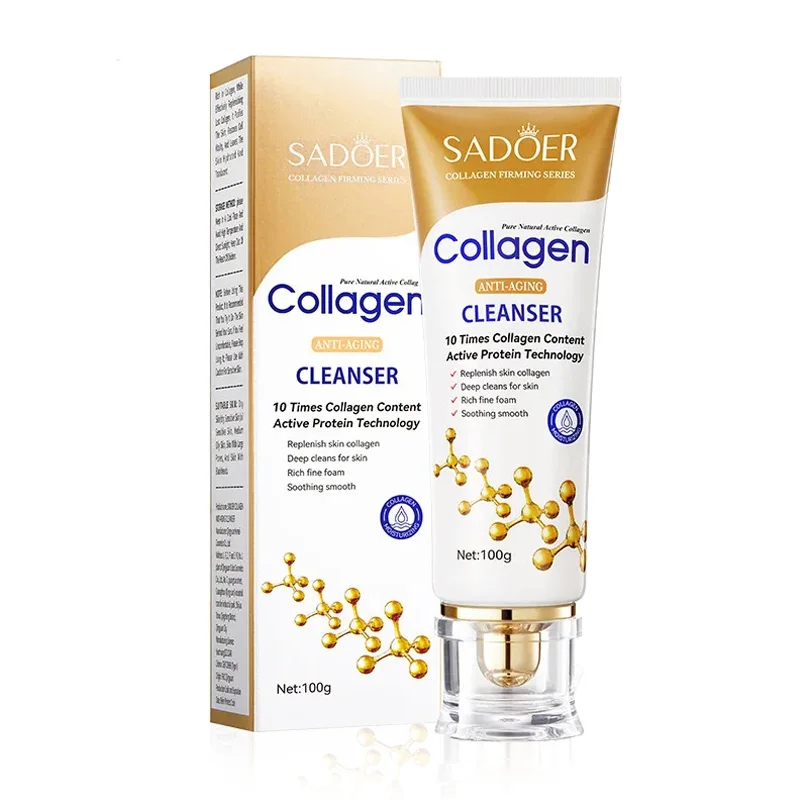 SADOER Collagen Facial Cleanser skincare Firming Moisturizing Face Cleansing Face Wash Foam Cleanser Skin Care Products
SADOER Collagen Facial Cleanser skincare Firming Moisturizing Face Cleansing Face Wash Foam Cleanser Skin Care Products
