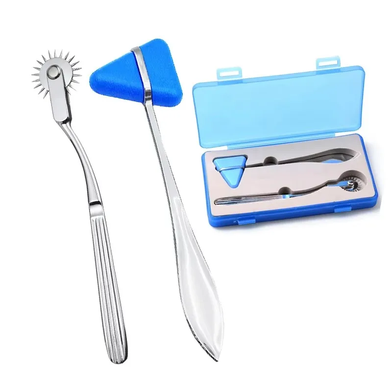2PCS Set Taylor Triangle Reflex Wartenburg Pinwheel Percussion Neurological Hammer Percussor Diagnostic Nerve Examination Tool
2PCS Set Taylor Triangle Reflex Wartenburg Pinwheel Percussion Neurological Hammer Percussor Diagnostic Nerve Examination Tool